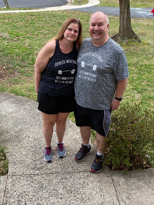 Traci and Kevin — Exercise with Erica community members
