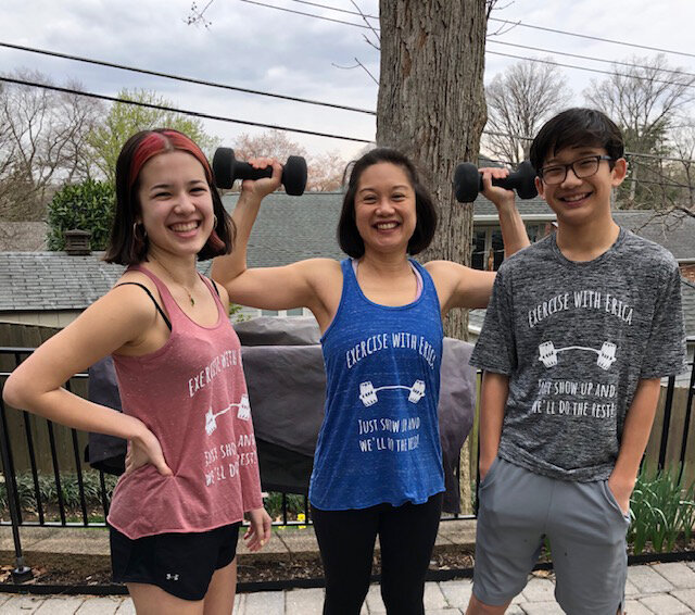 Jessie and family — 13+ years with Exercise with Erica